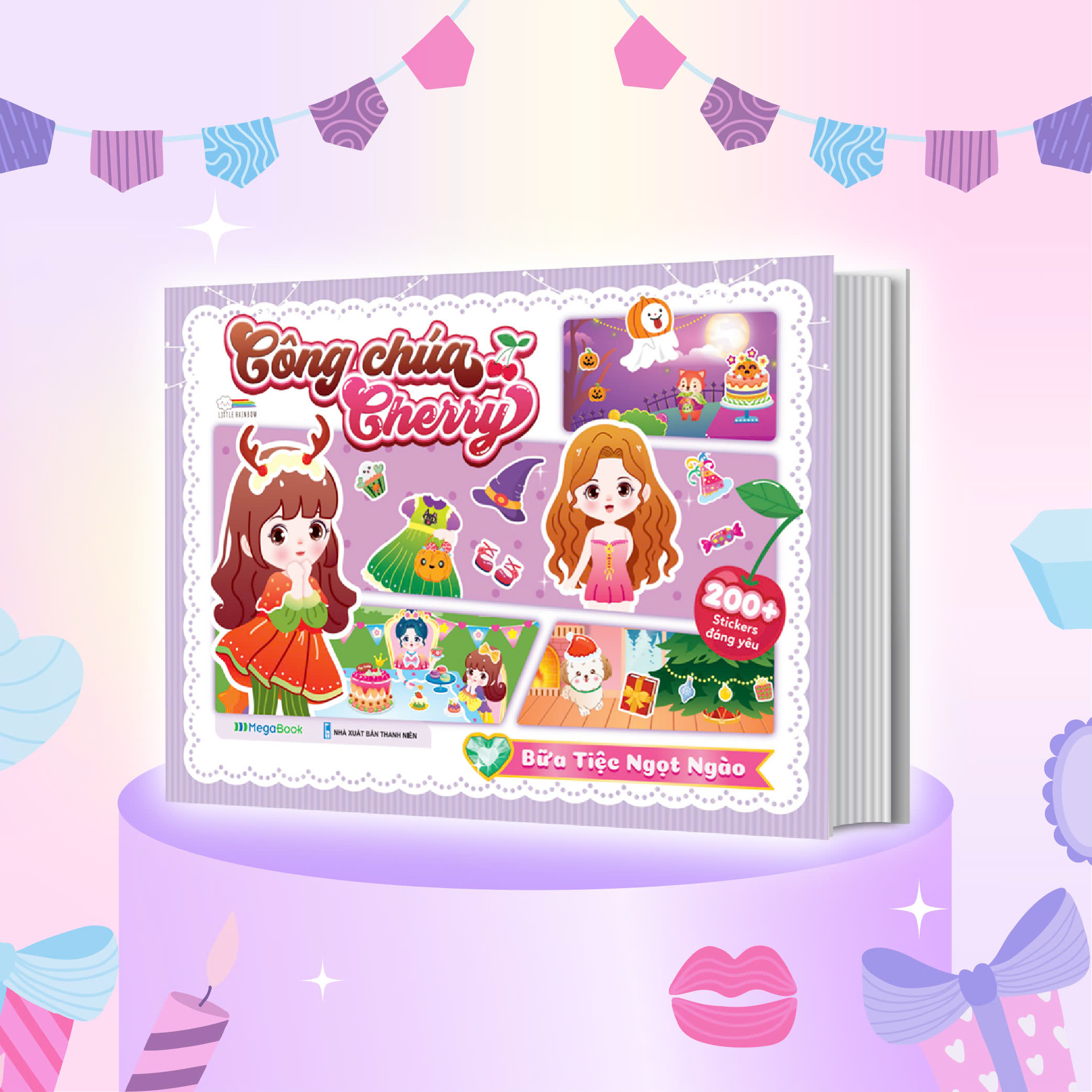 Công chúa Cherry - Bữa tiệc ngọt ngào - Sách bóc dán sticker cho bé gái ...