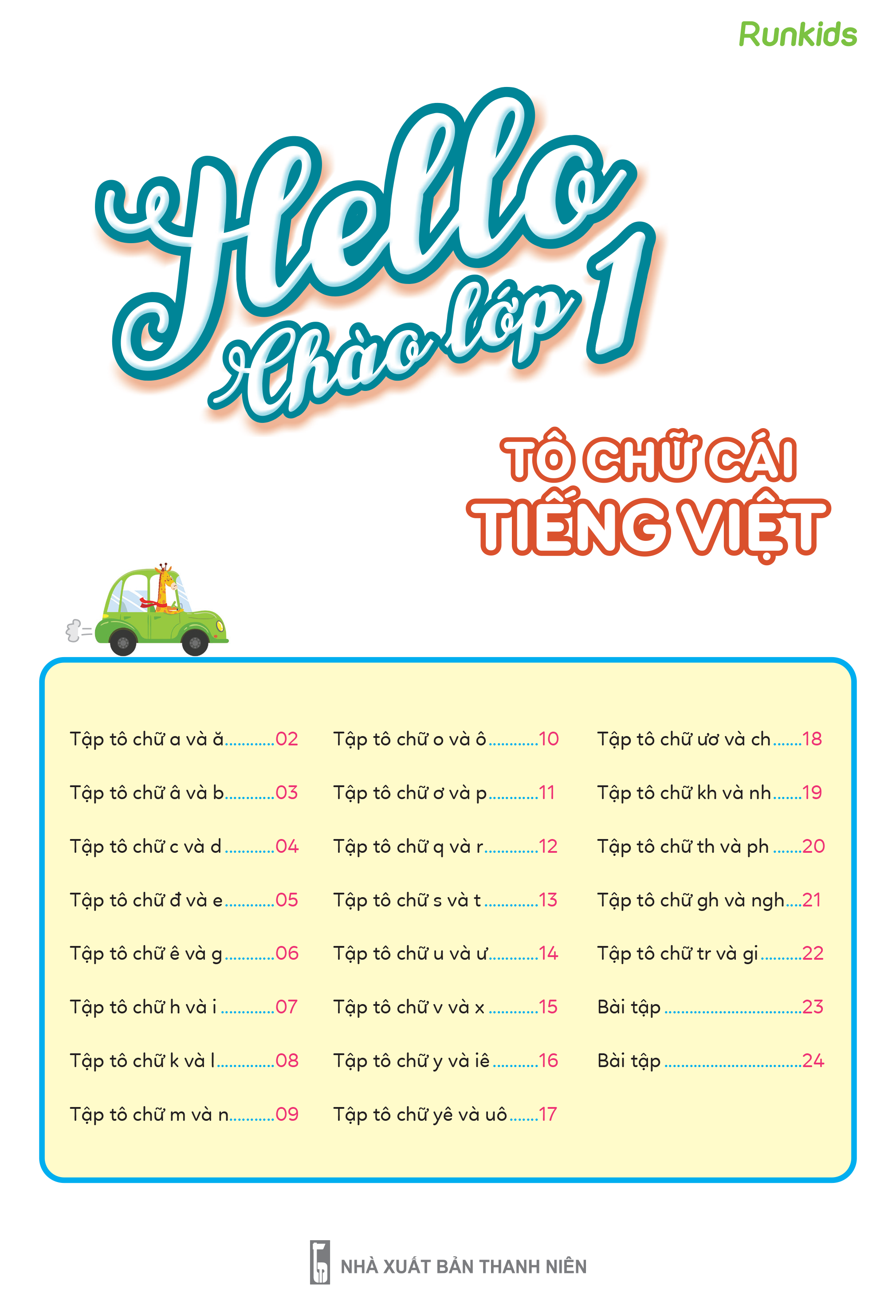 Hello Chào lớp 1 – Tô chữ cái tiếng Việt